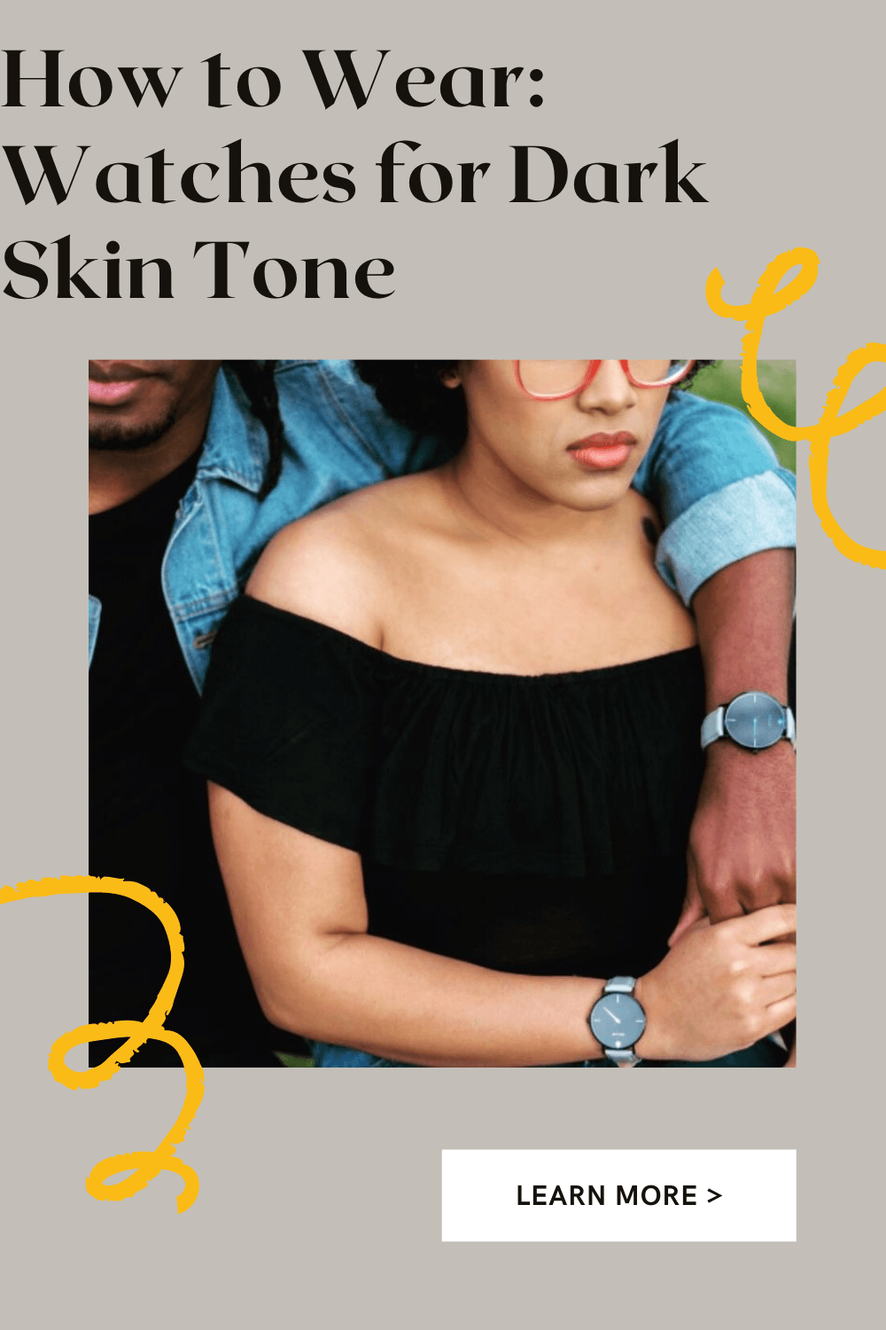 Silver watch on dark skin discount