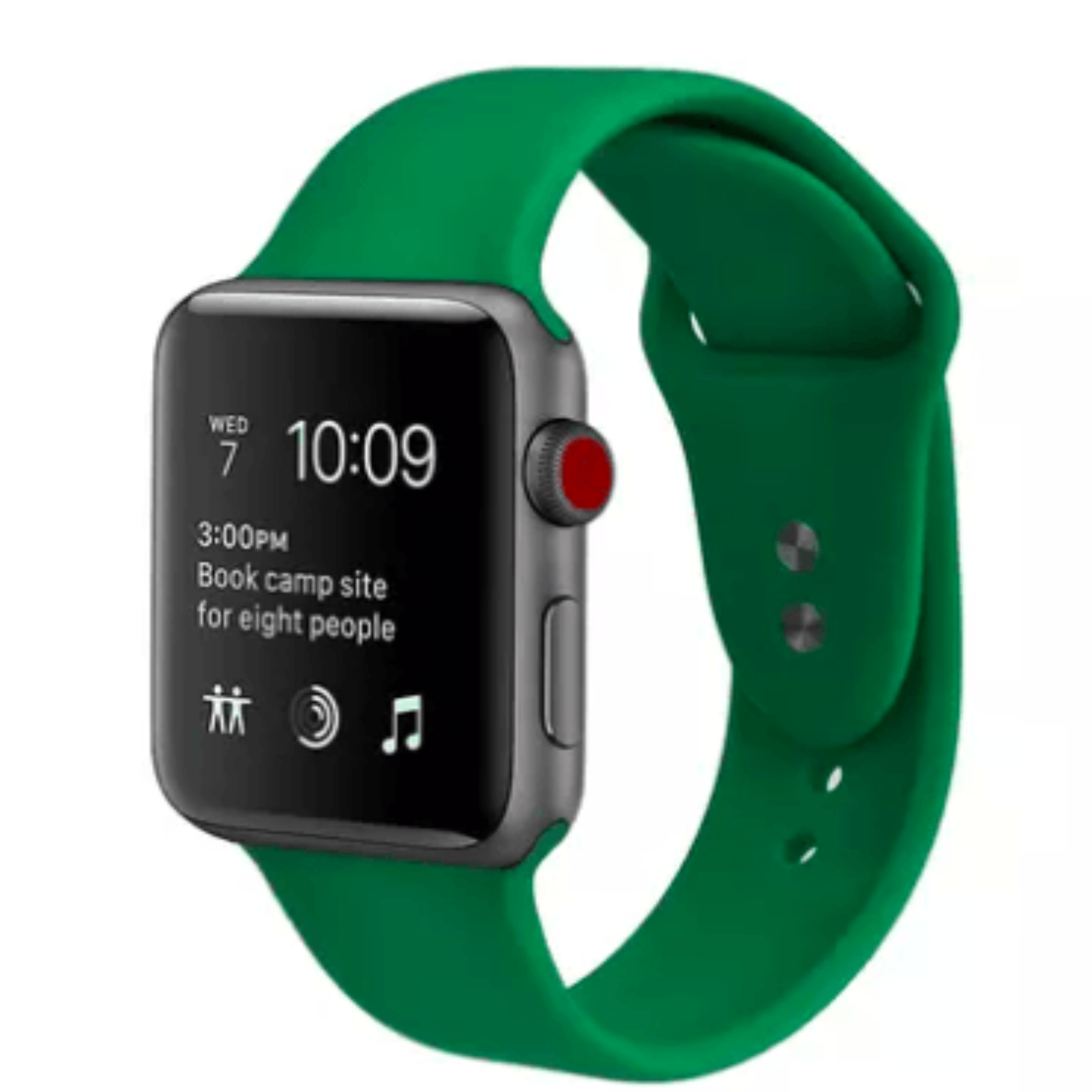 Green silicone apple watch band sale
