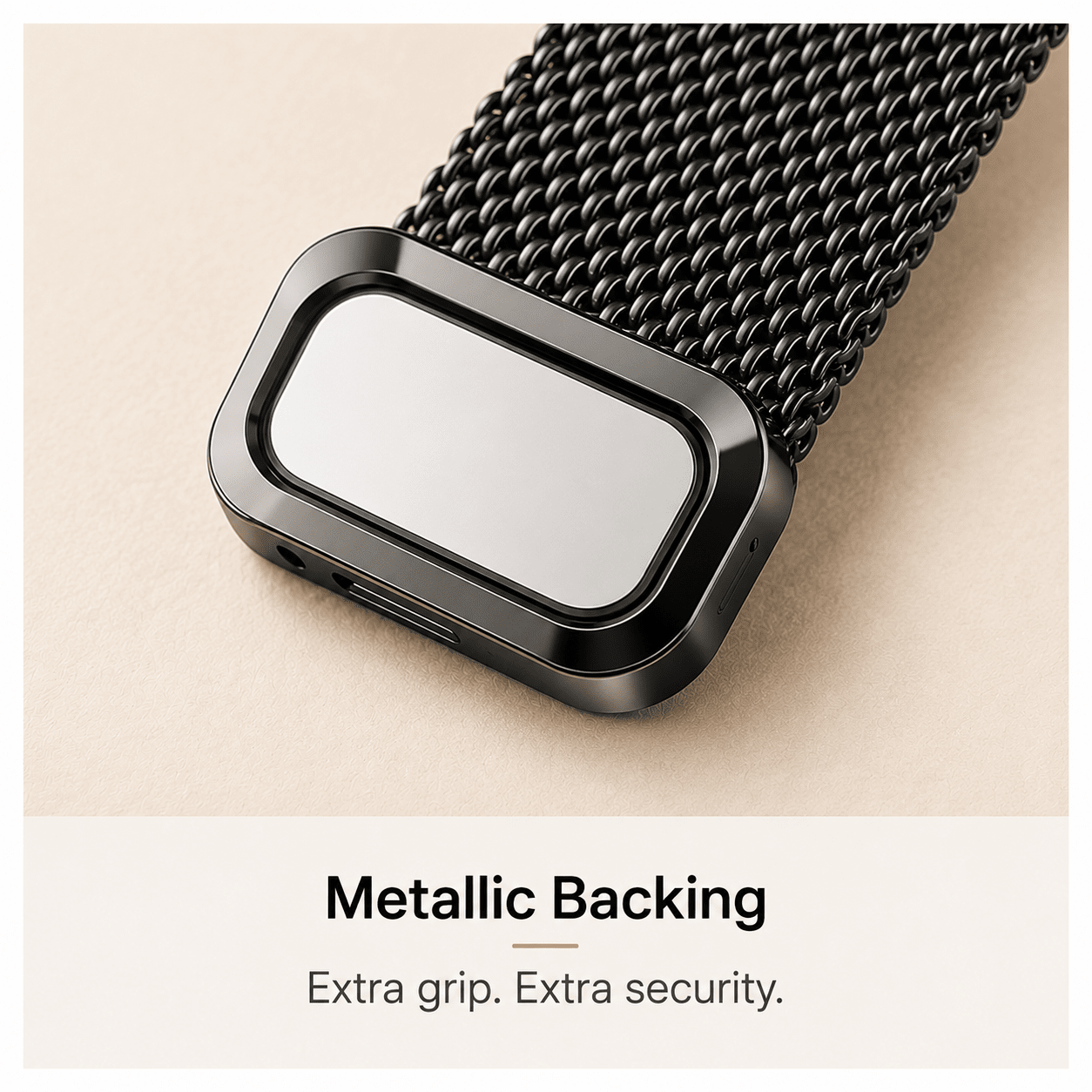 Black Milanese Mesh Apple Watch Band with Protective Case Bundle Apple Watch Band Elements Watches