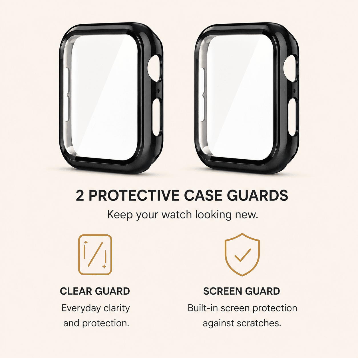 Black Milanese Mesh Apple Watch Band with Protective Case Bundle Apple Watch Band Elements Watches