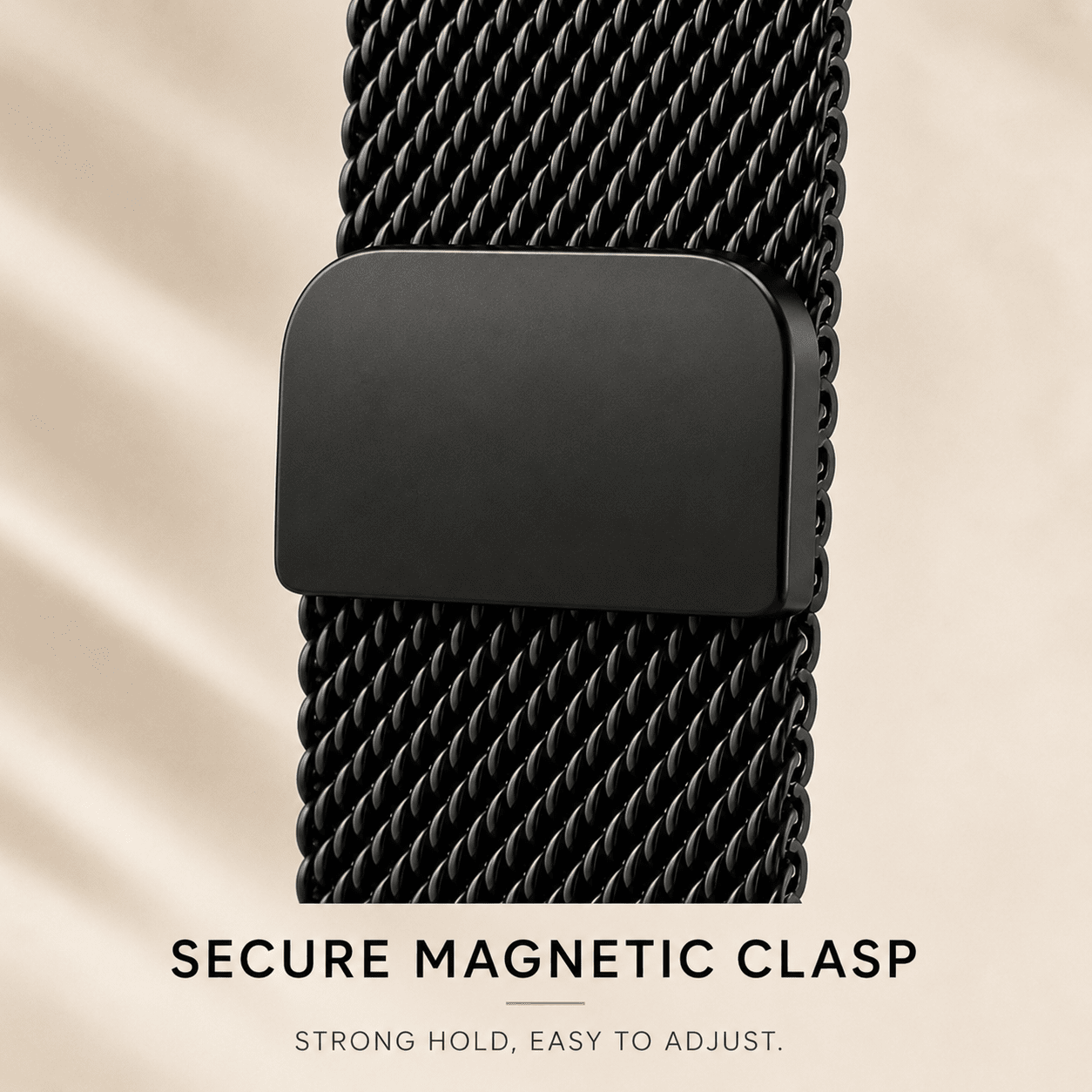 Black Milanese Mesh Apple Watch Band with Protective Case Bundle Apple Watch Band Elements Watches