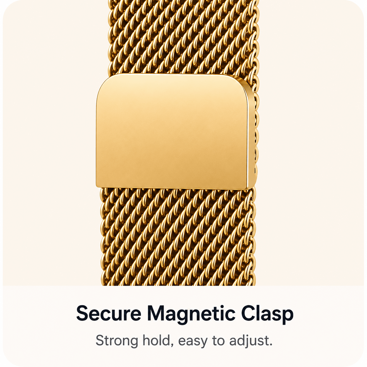Gold Milanese Mesh Apple Watch Band with Protective Case Bundle Watch Bands Elements Watches