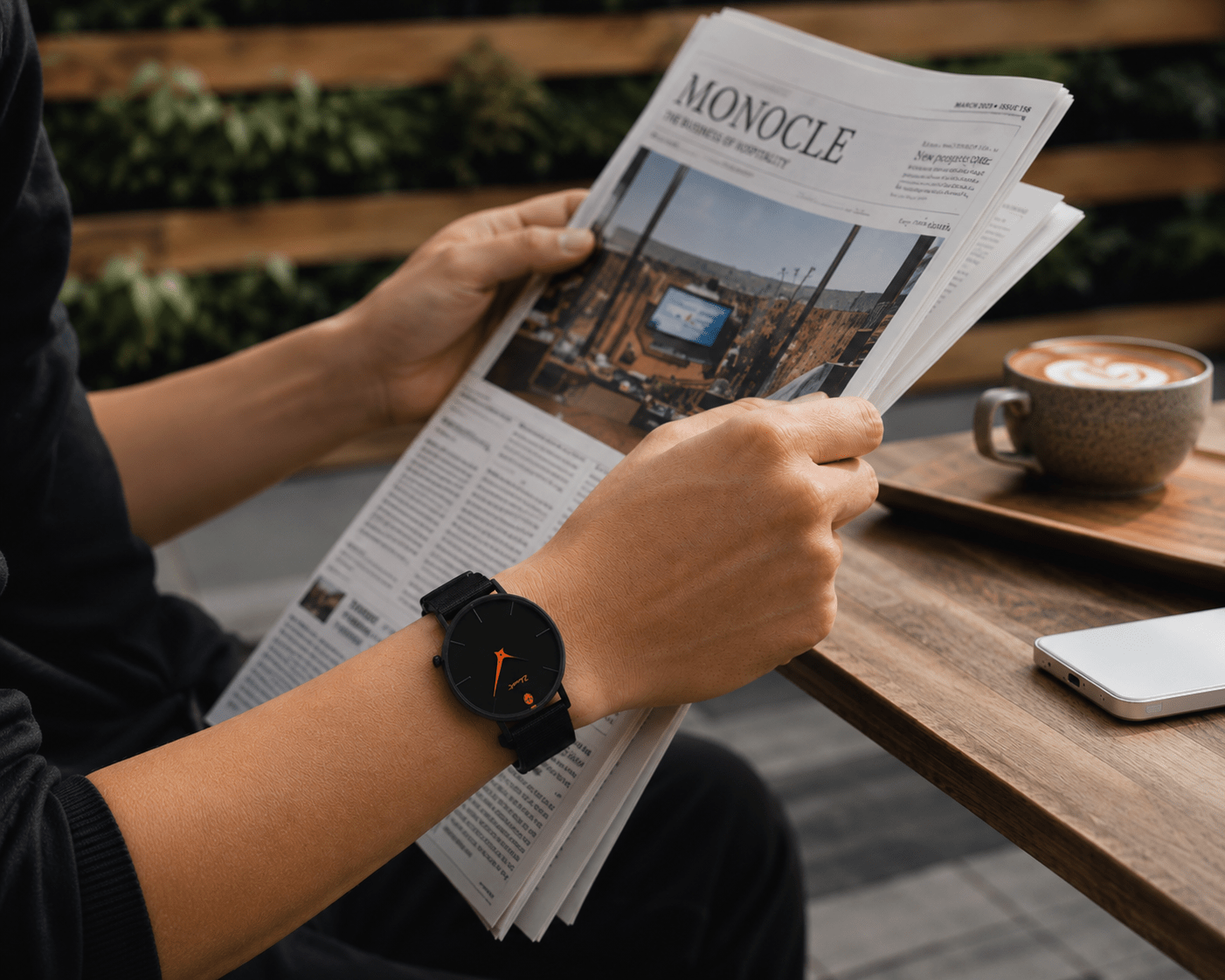 Mens Minimalist Strap Watch | BEST FRIEND 40 NERO Watch Elements Watches