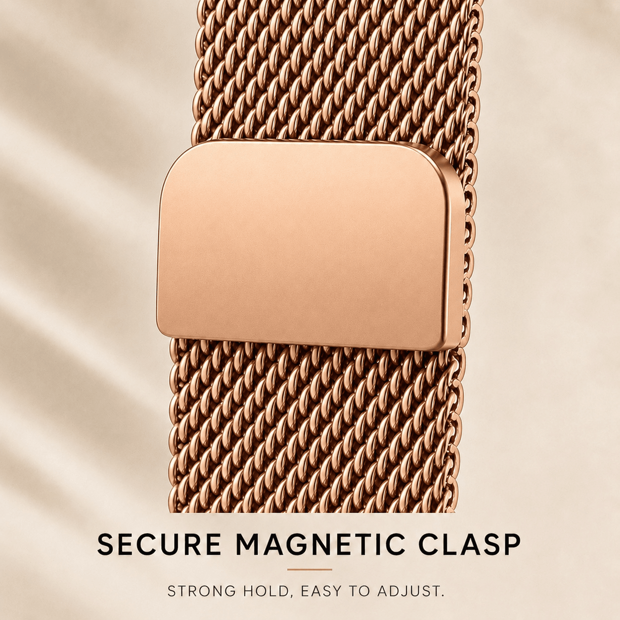Rose Gold Milanese Mesh Apple Watch Band with Protective Case Bundle Watch Bands Elements Watches