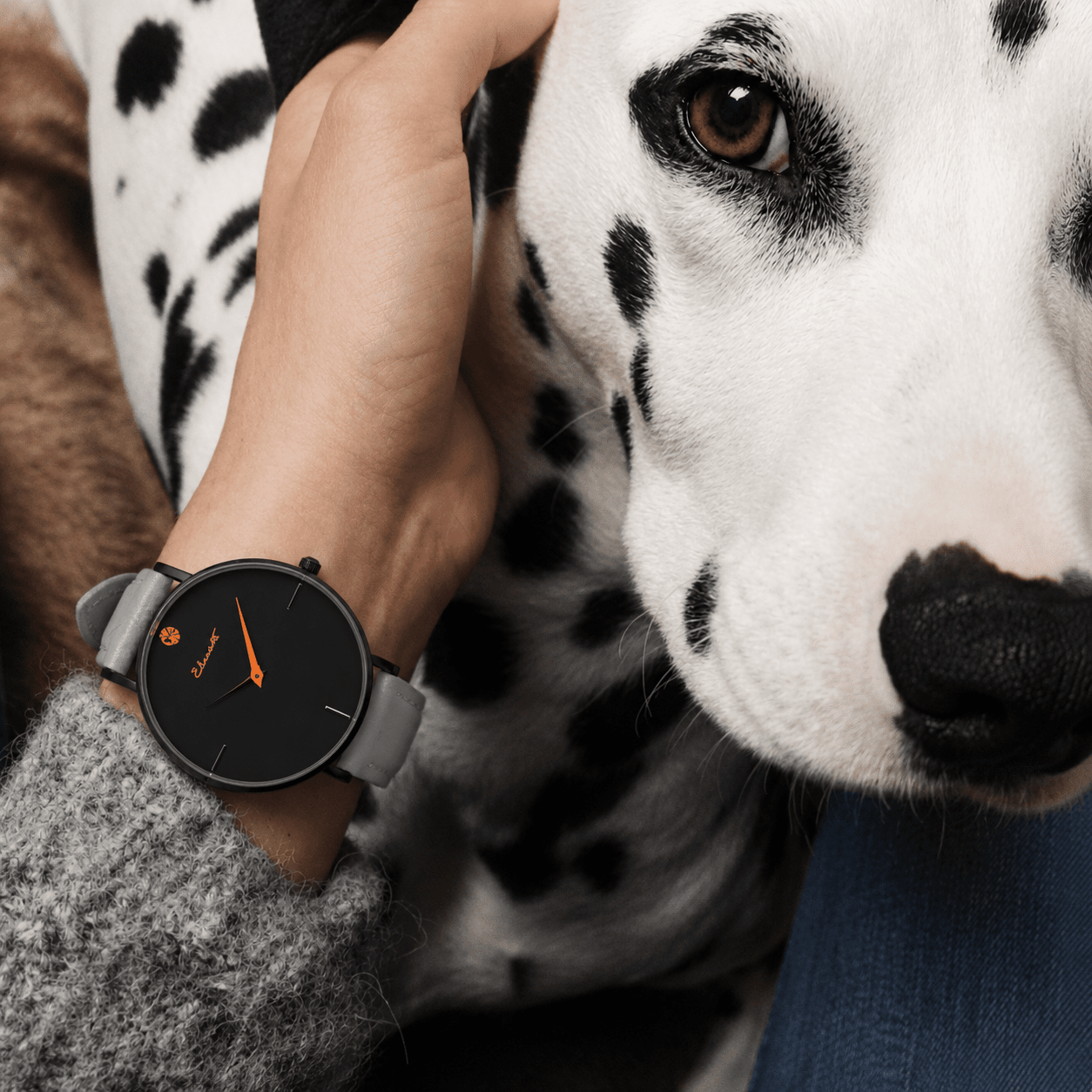Women’s Minimalist Grey Leather Watch 40mm | Bestfriend 40 Slate Watch Elements Watches