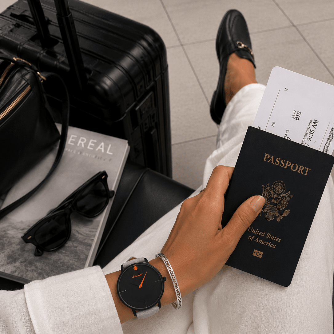 Women’s Minimalist Grey Leather Watch 40mm | Bestfriend 40 Slate Watch Elements Watches