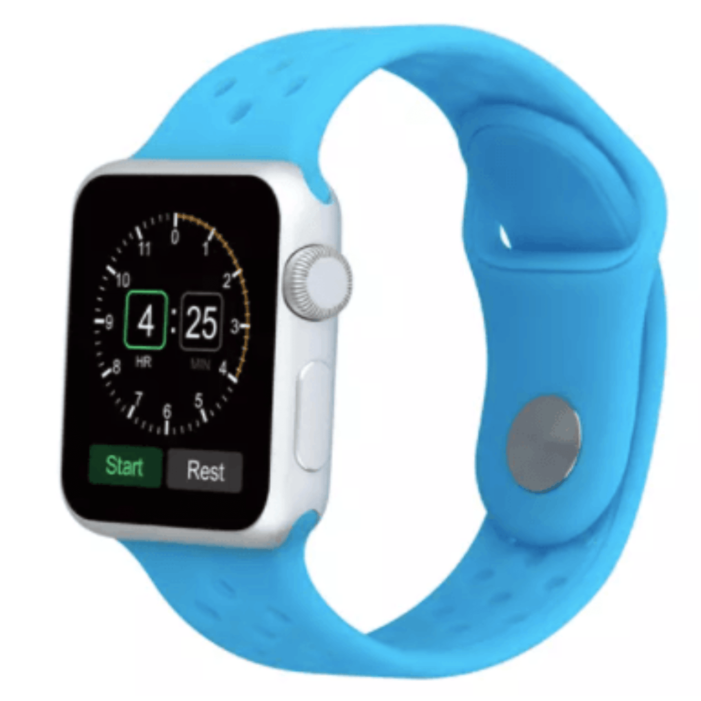 Breathable Silicone Sport Replacement Band for Apple Watch Blue Apple Watch Band Elements Watches