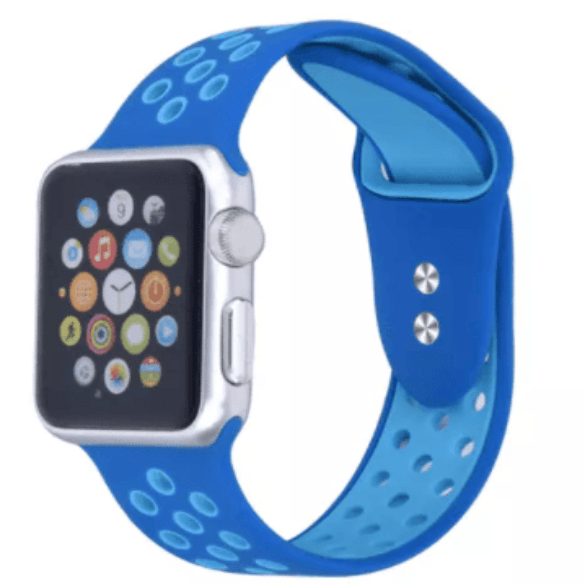 Breathable Silicone Sport Replacement Band for Apple Watch Blue Sky Apple Watch Band Elements Watches