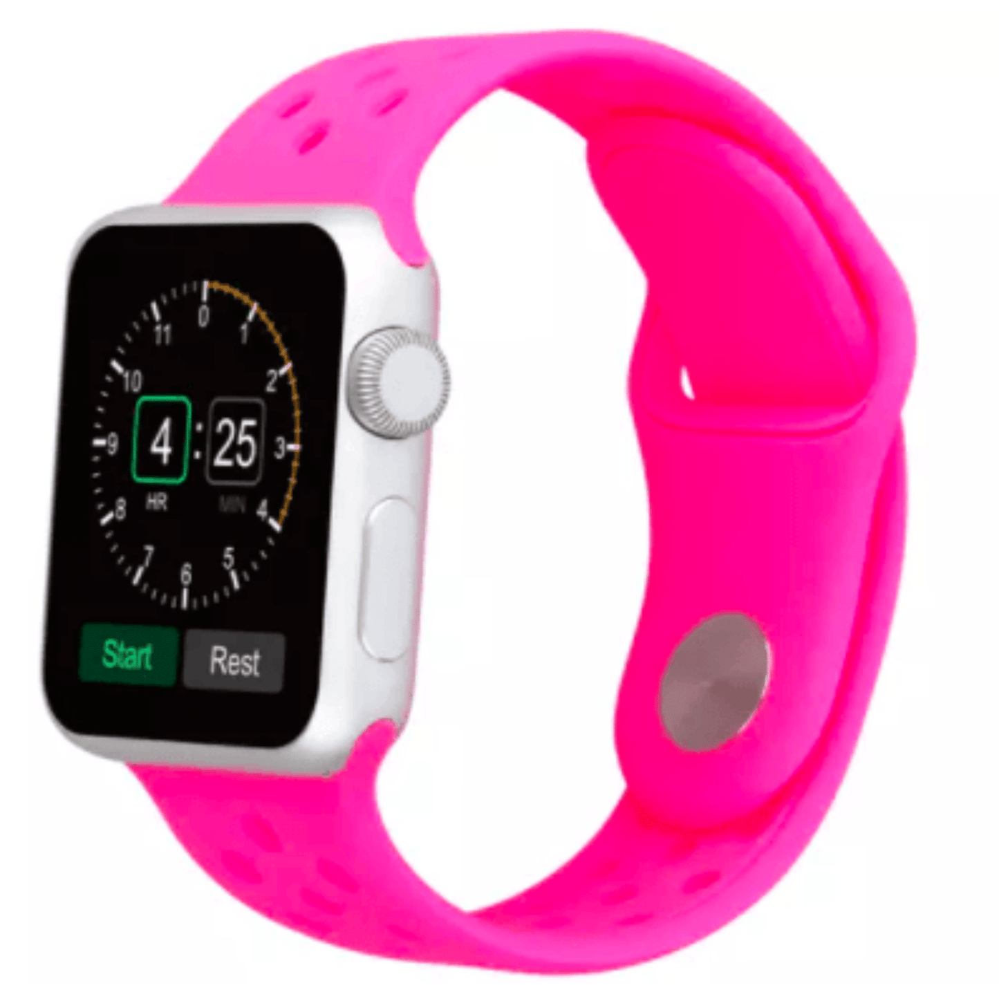 Breathable Silicone Sport Replacement Band for Apple Watch Pink Apple Watch Band Elements Watches