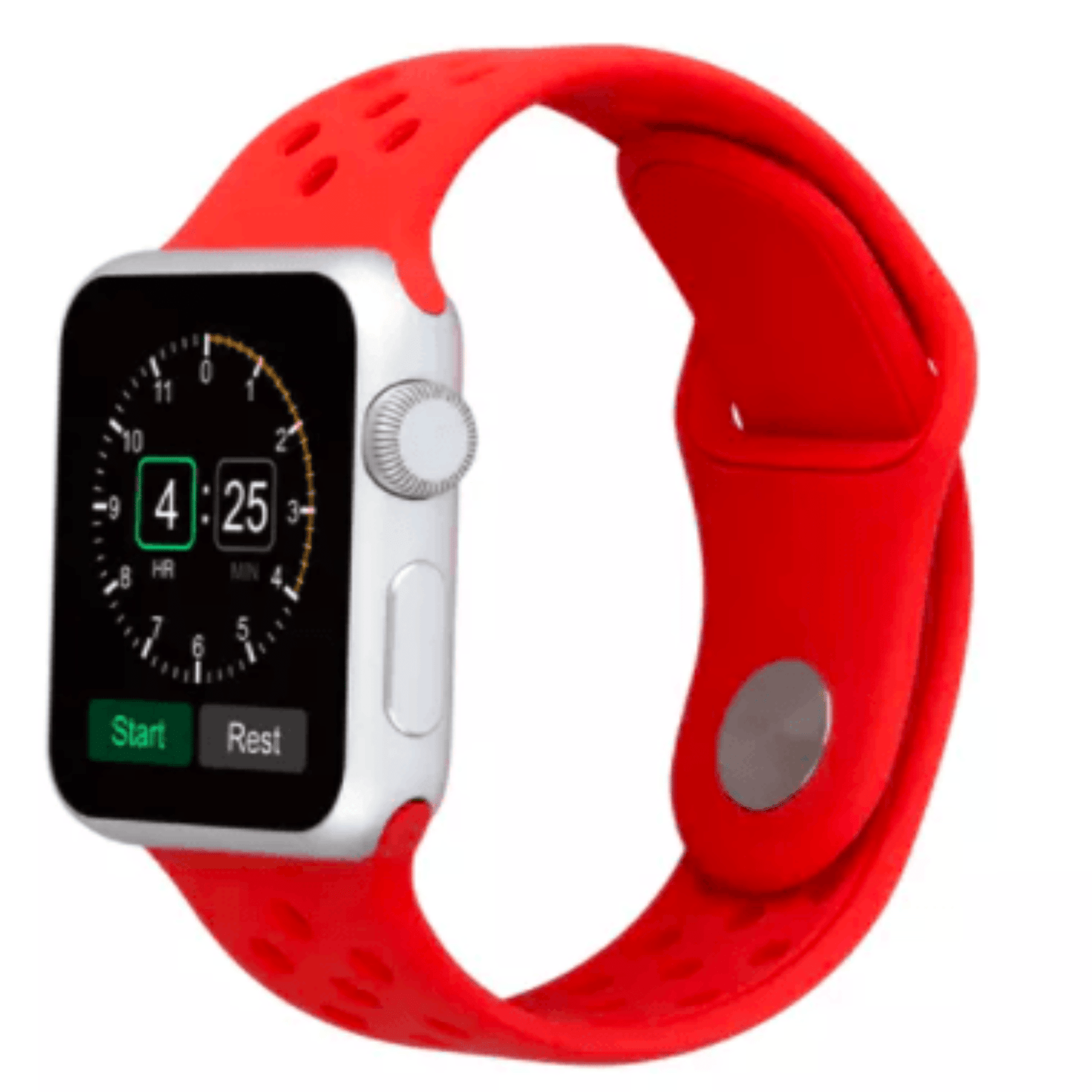 Breathable Silicone Sport Replacement Band for Apple Watch Red Apple Watch Band Elements Watches