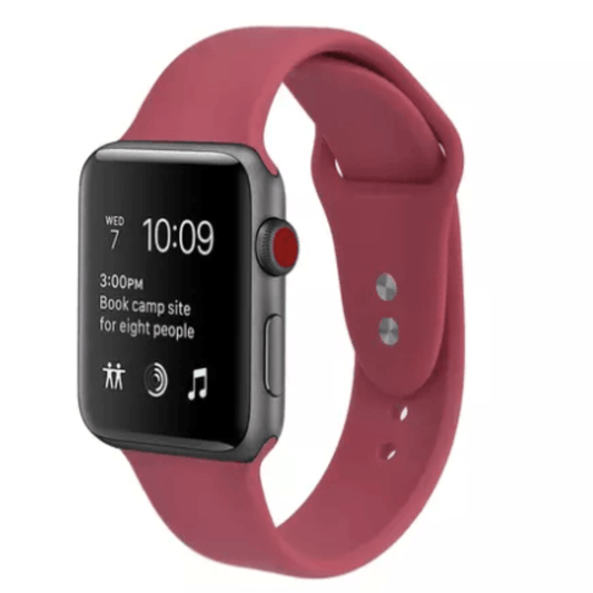 Silicone Sport Replacement Band for Apple Watch Berry Apple Watch Band Elements Watches