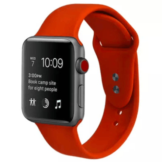 Silicone Sport Replacement Band for Apple Watch Burnt Orange Apple Watch Band Elements Watches