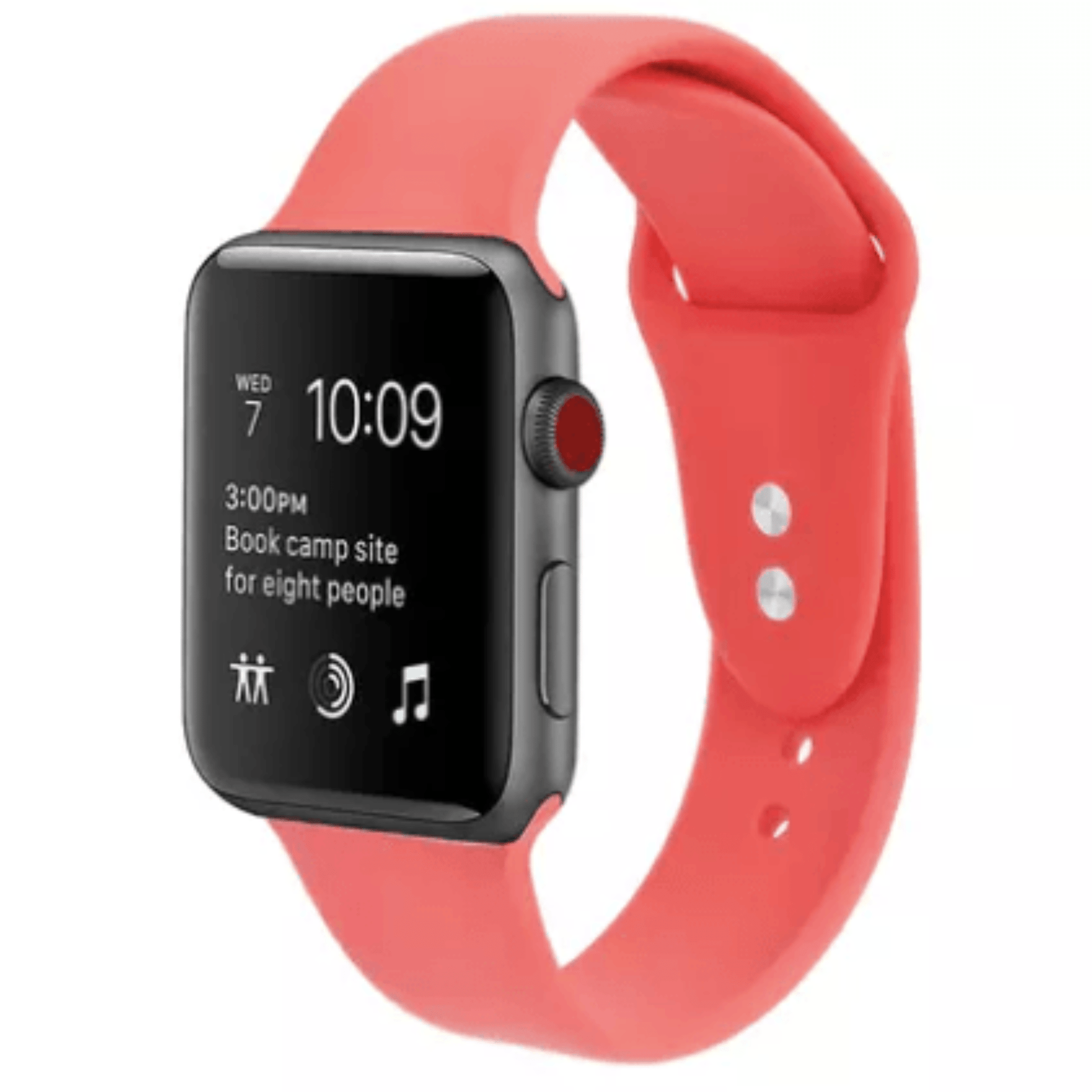 Silicone Sport Replacement Band for Apple Watch Coral Apple Watch Band Elements Watches
