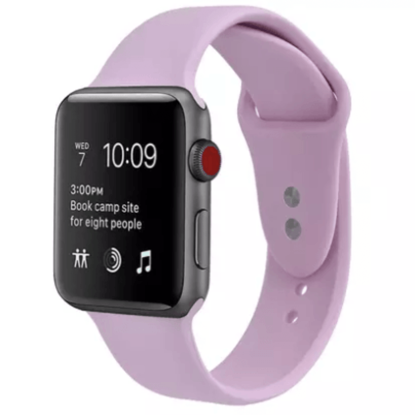 Silicone Sport Replacement Band for Apple Watch Lavender Apple Watch Band Elements Watches