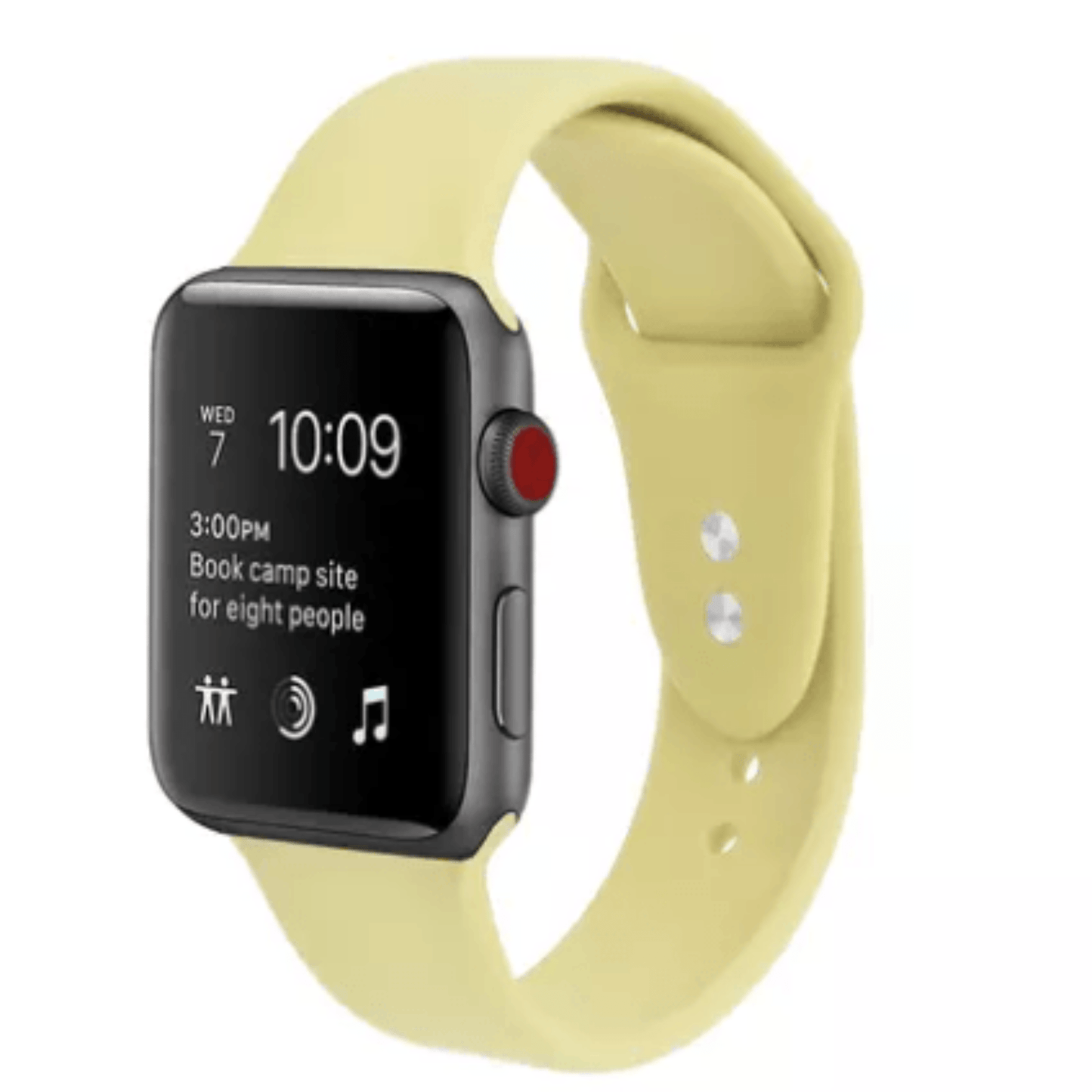 Silicone Sport Replacement Band for Apple Watch Mellow Yellow Apple Watch Band Elements Watches