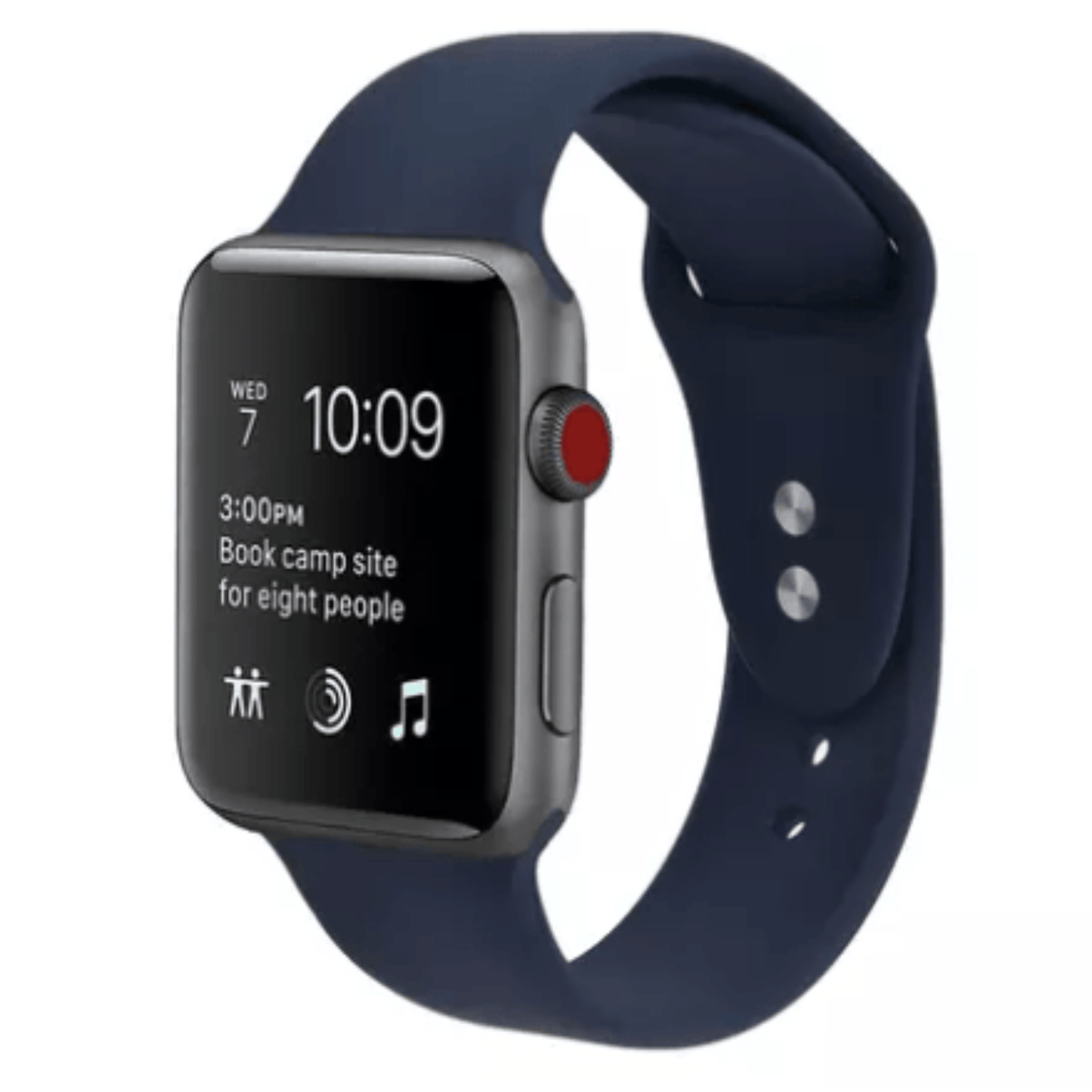Silicone Sport Replacement Band for Apple Watch Navy Apple Watch Band Elements Watches