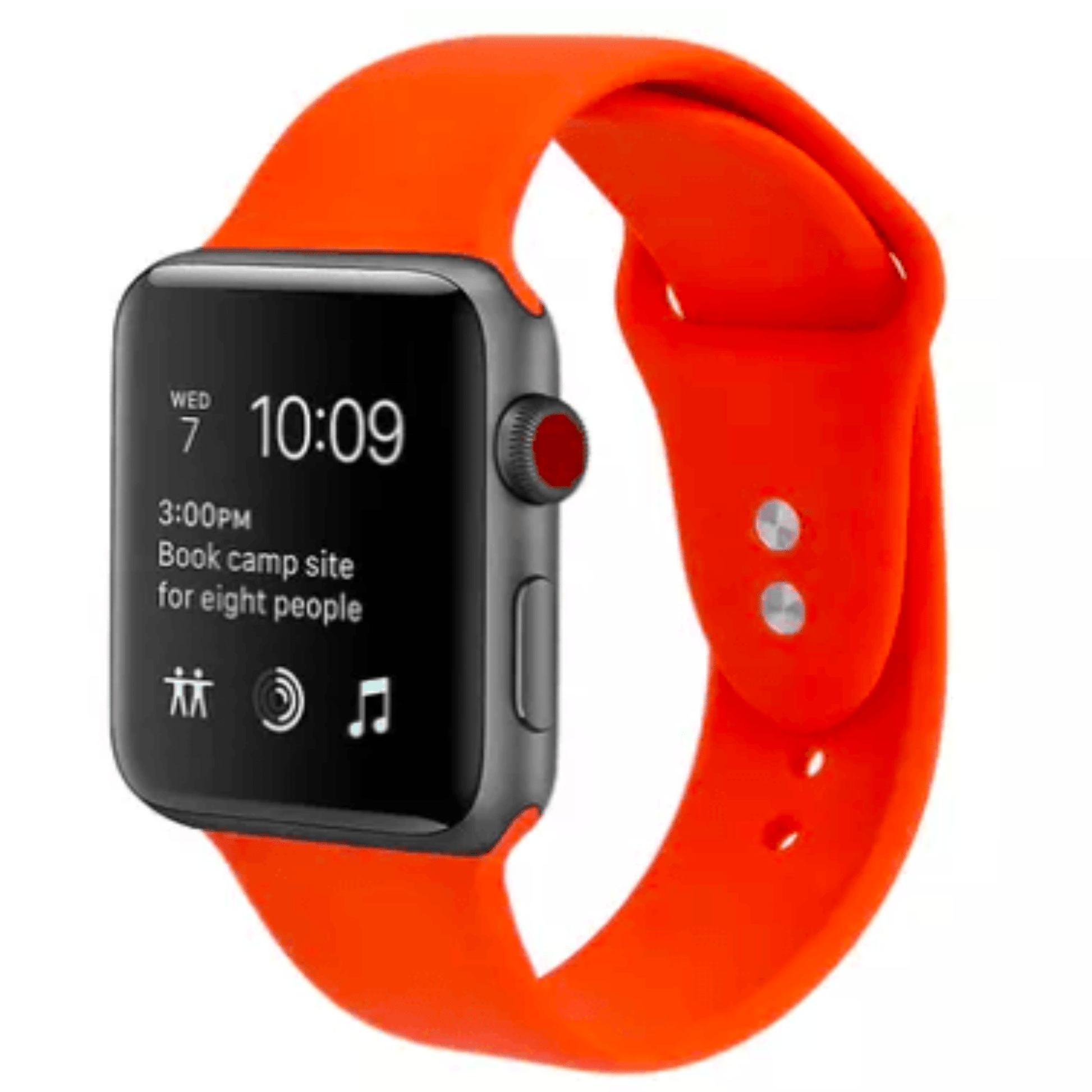 Silicone Sport Replacement Band for Apple Watch Orange Apple Watch Band Elements Watches