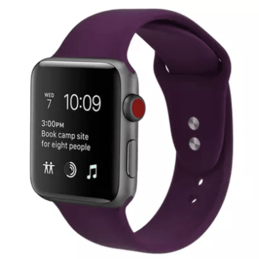Silicone Sport Replacement Band for Apple Watch Purple Apple Watch Band Elements Watches