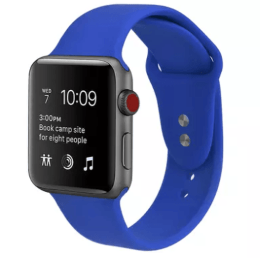 Silicone Sport Replacement Band for Apple Watch Royal Blue Apple Watch Band Elements Watches