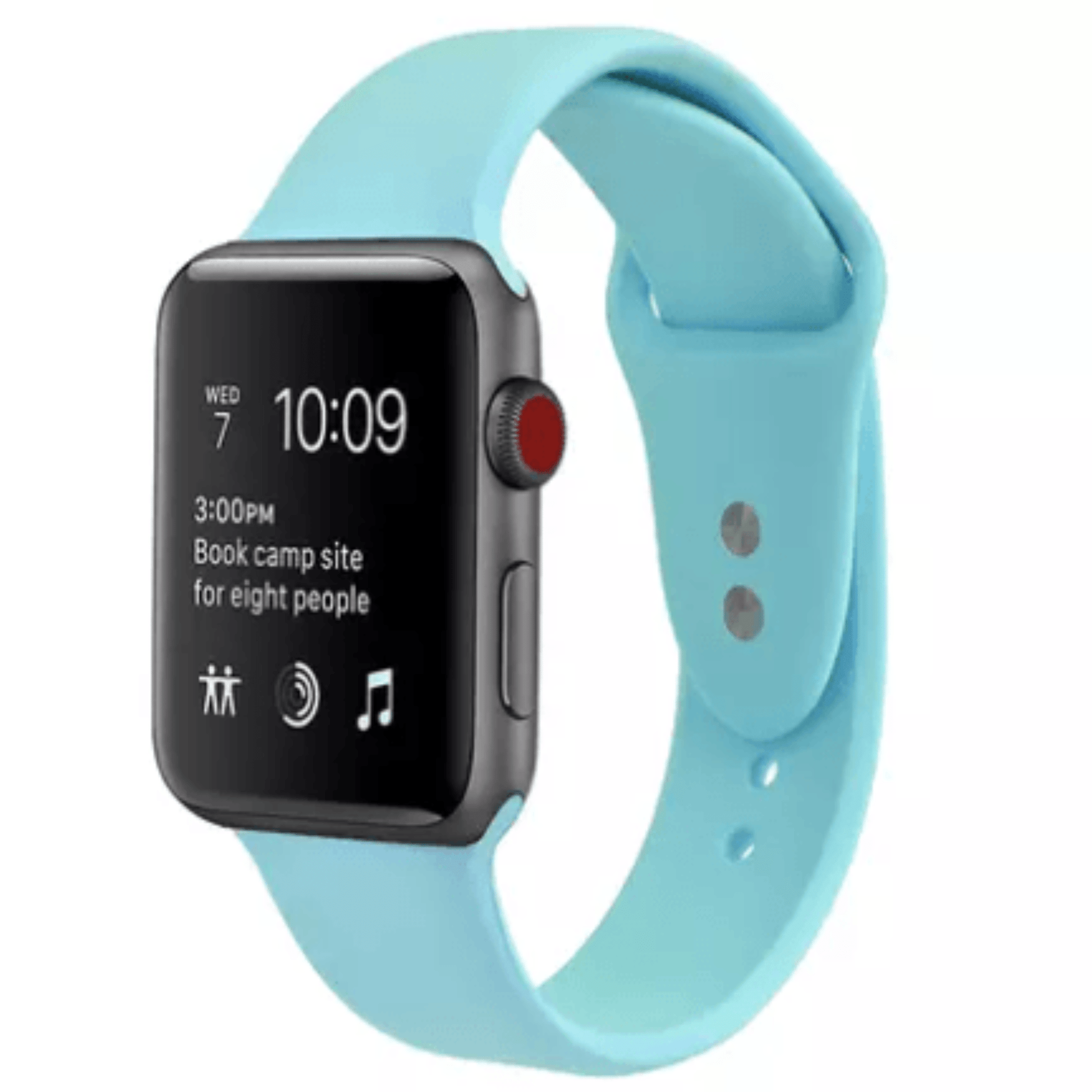 Silicone Sport Replacement Band for Apple Watch Turquoise Apple Watch Band Elements Watches