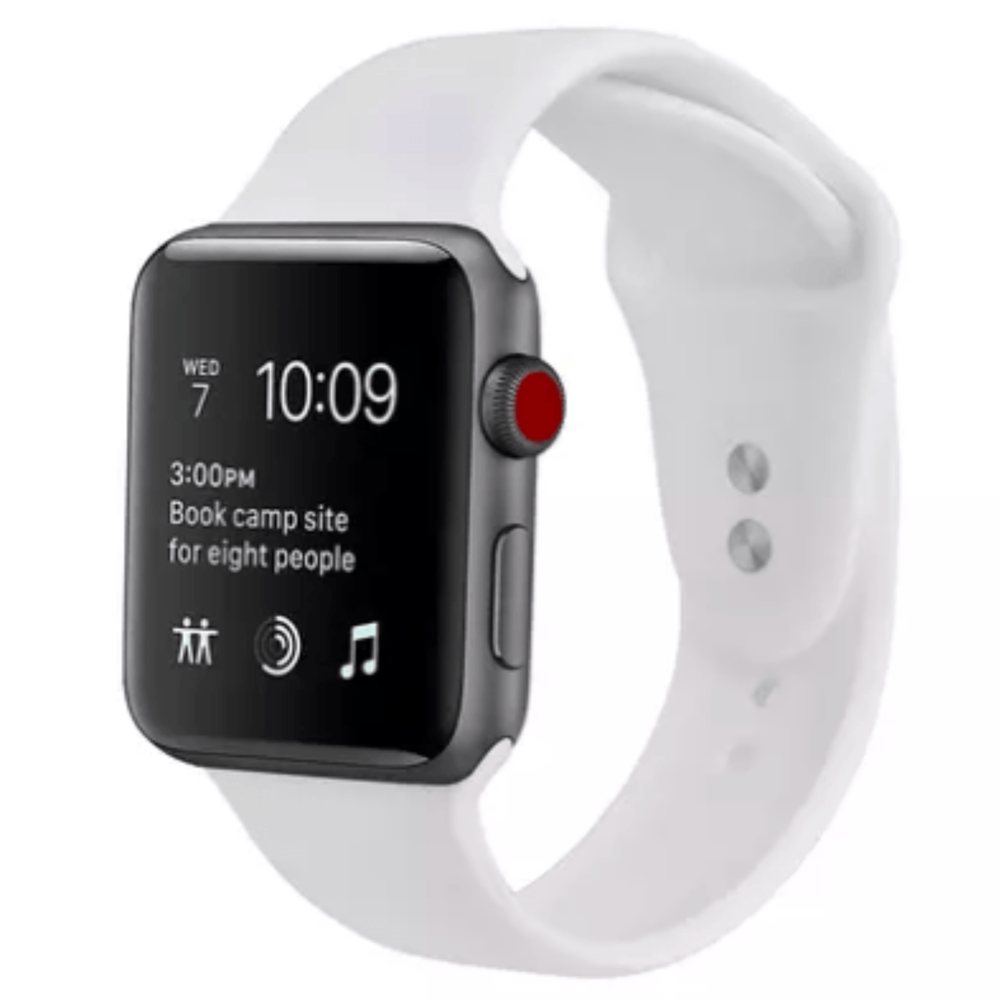 Silicone Sport Replacement Band for Apple Watch White Apple Watch Band Elements Watches