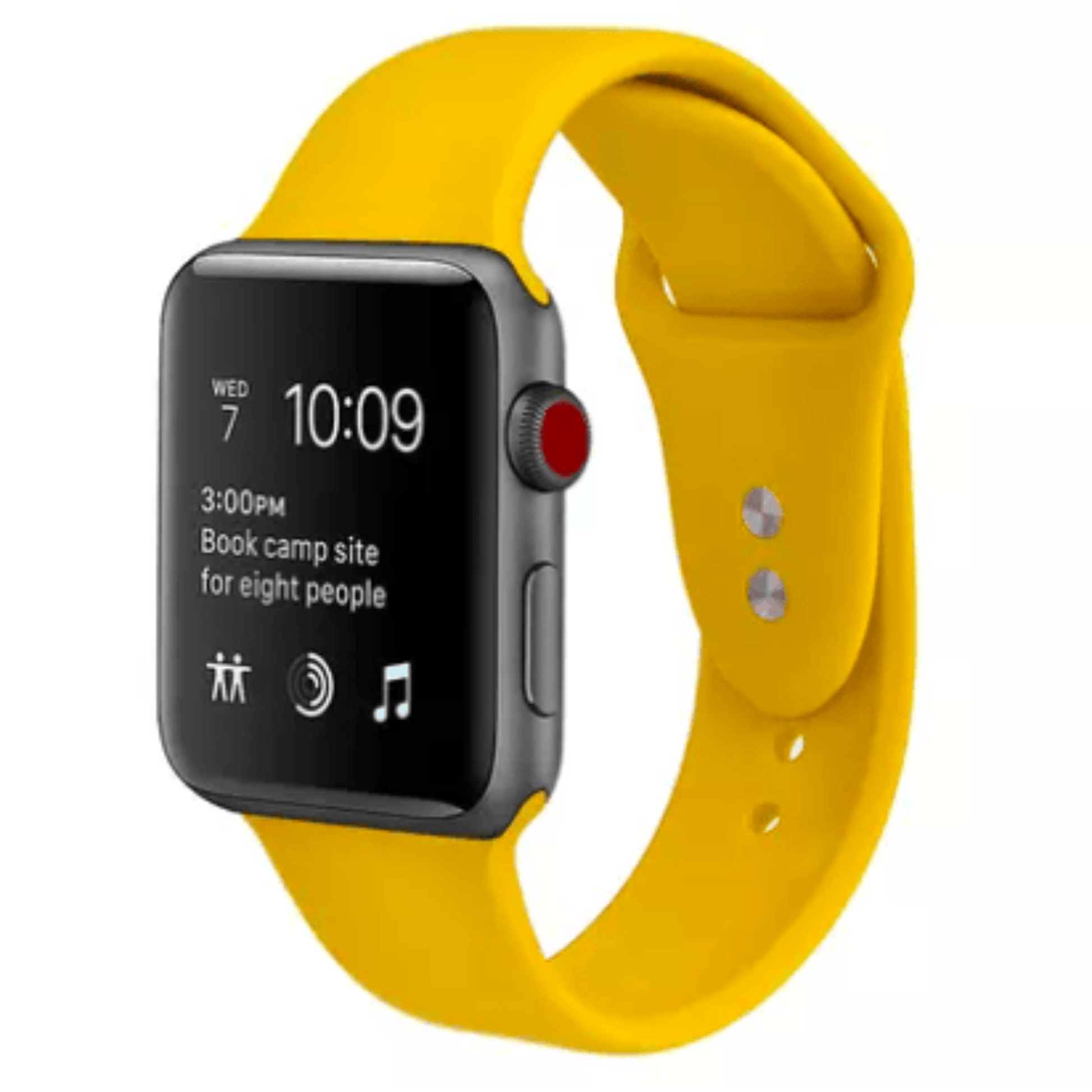 Silicone Sport Replacement Band for Apple Watch Yellow Apple Watch Band Elements Watches